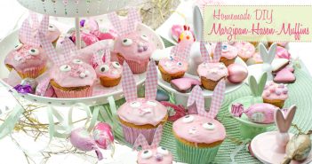 OSTER-HASEN-MUFFINS MIT MARZIPAN: DIY GESCHENKIDEE Oster-Hasen-Muffins mit Marzipan aus Rührteig: Locker & süß