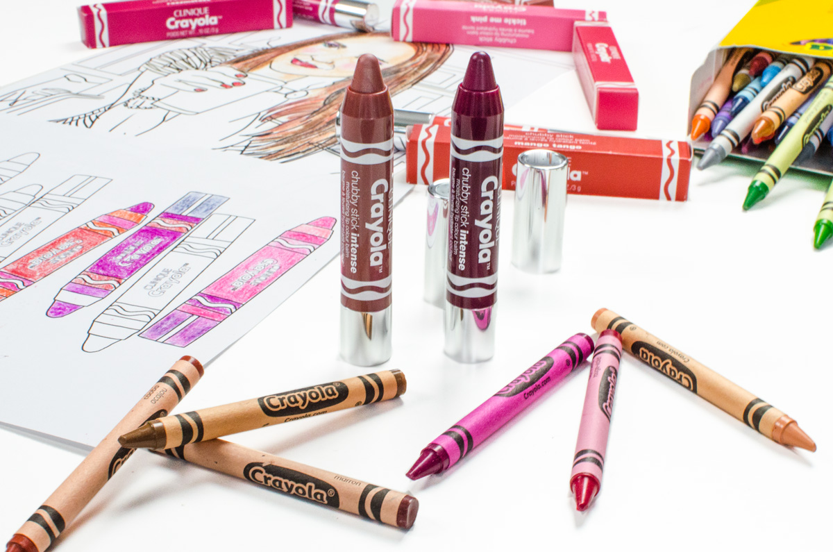 Clinique Crayola Collaboration | Chubby Sticks & Chubbies Intense | Red Violet & Fuzzy Wuzzy
