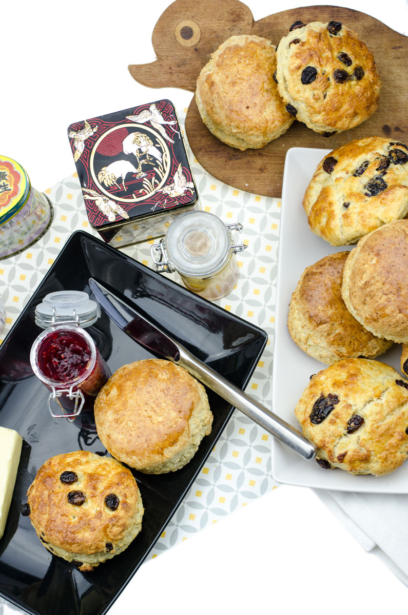 Food Flat Lay mit Irish Scones