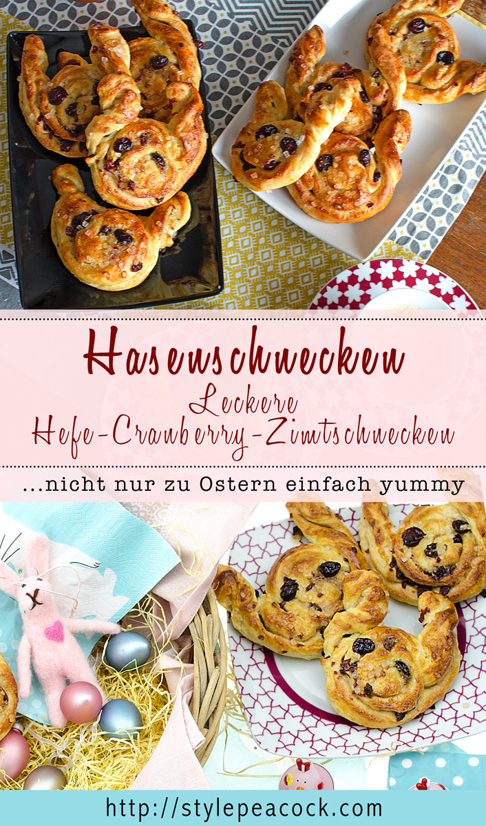 DIY Osterhasen Hefeschnecken | Leckere Cranberry-Zimtschnecken - nicht nur zu Ostern
