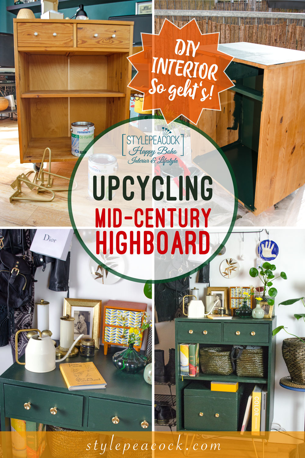 INTERIOR UPCYCLING MID-CENTURY HIGHBOARD DIY mit Remmers [eco]| (anzeige)