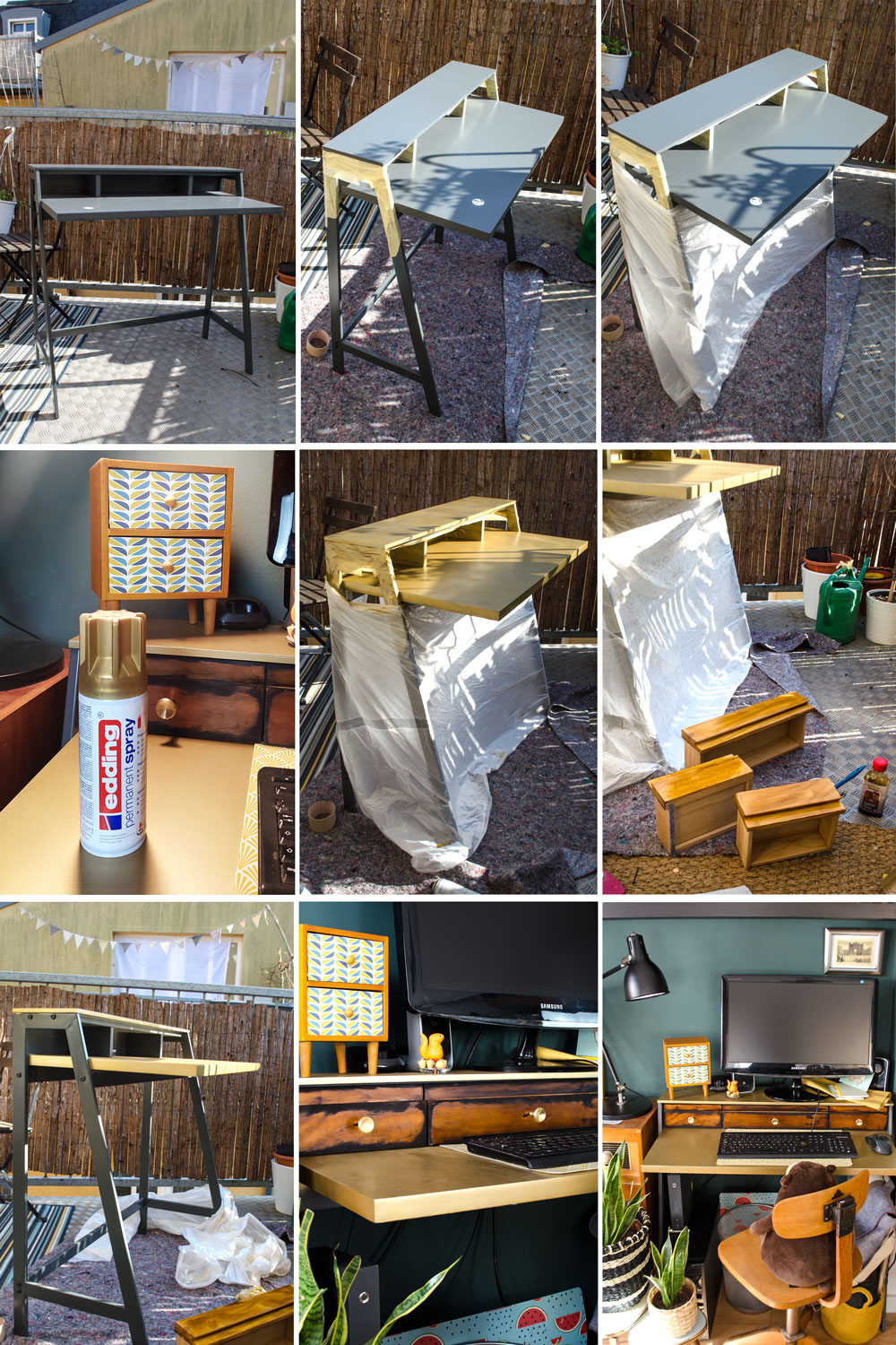 Goldlack für Möbel | DIY Upcycling mit Glamour [unbezahlte werbung]