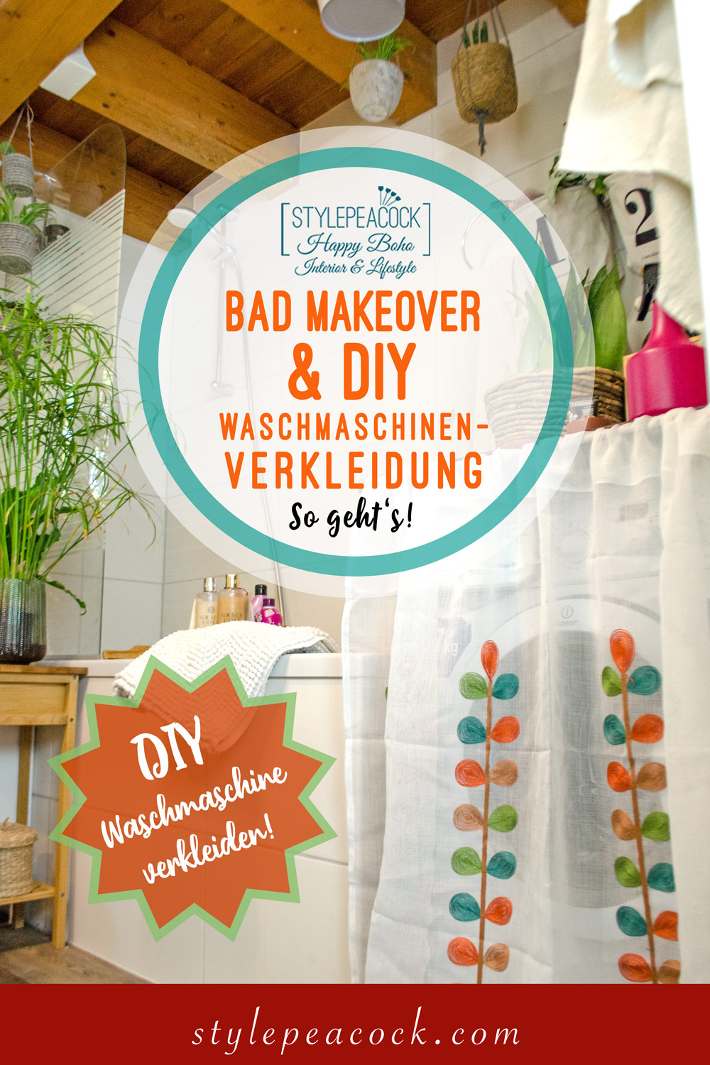 DIY Waschmaschine verkleiden und tolles Bad Makeover [unbezahlte werbung | affiliate links]