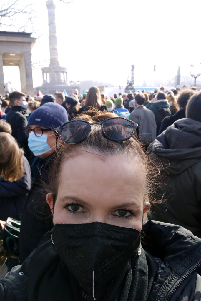 Bei der Ukraine-Demo am 27. Februar 2022